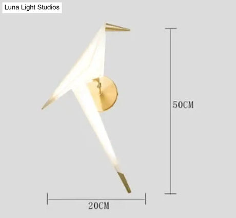 Nordic Bird Floor Lamp Creative Acrylic Thousand Paper Cranes Lamps For Living Room Bedroom Home