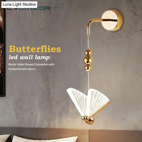 Nordic Butterfly Led Wall Light for Bedroom wall Light