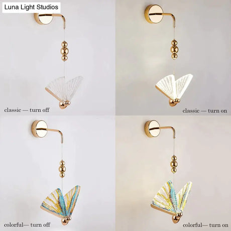 Nordic Butterfly Led Wall Light for Bedroom wall Light