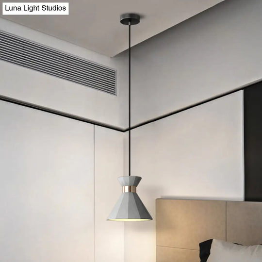 Nordic Castle Mermaid Pendant Light - Single-Bulb Cement Suspension Fixture For Bedrooms