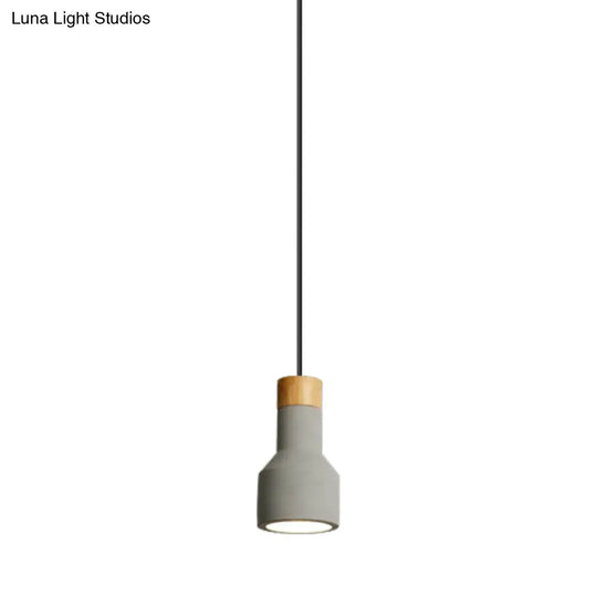 Nordic Ceiling Pendant Torch Shape Cement Light - Stylish One Hanging Fixture For Bedroom And Hotel