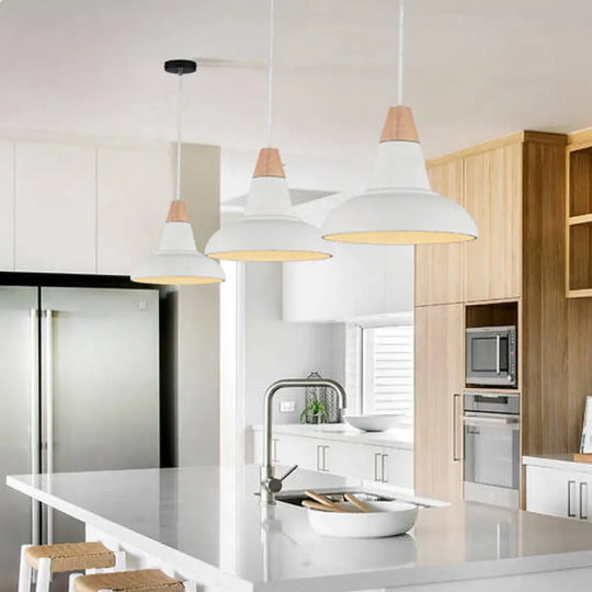 Nordic Cement 1-Head Pendant Light With Carved Interior – Barn Kitchen Bar Grey/White/Beige