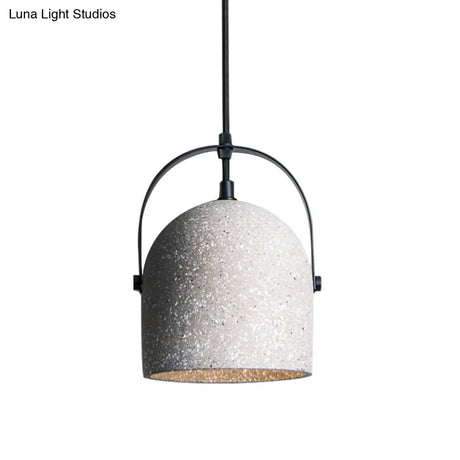 Nordic Cement Dome Pendant Light - 1 Black/Gray/White