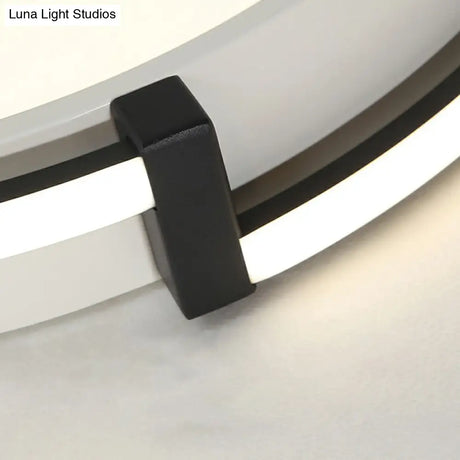 Nordic Circle Led Flush Mount Ceiling Light With Acrylic Diffuser