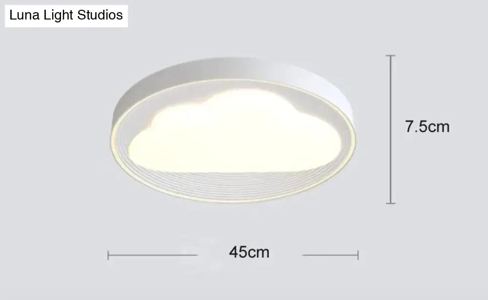 Nordic Cloud Iron Simple Led Ceiling Lamp White / With Light Source