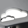 Nordic Cloud Led Flush Mount In Black And White - White/Warm Lighting Black - White / Warm