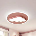 Nordic Cloud Metal Ceiling Lamp - Flush Mount For Child’s Bedroom Pink / White