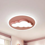 Nordic Cloud Metal Ceiling Lamp - Flush Mount For Child’s Bedroom Pink / White