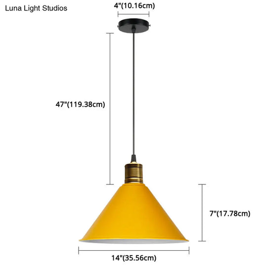 Nordic Conical Pendant Lamp - Stylish Metal Restaurant Down Lighting