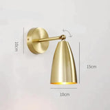 Nordic Copper Bedroom Wall Lamp Creative Modern Minimalist Stair Corridor Porch Living Room Dining