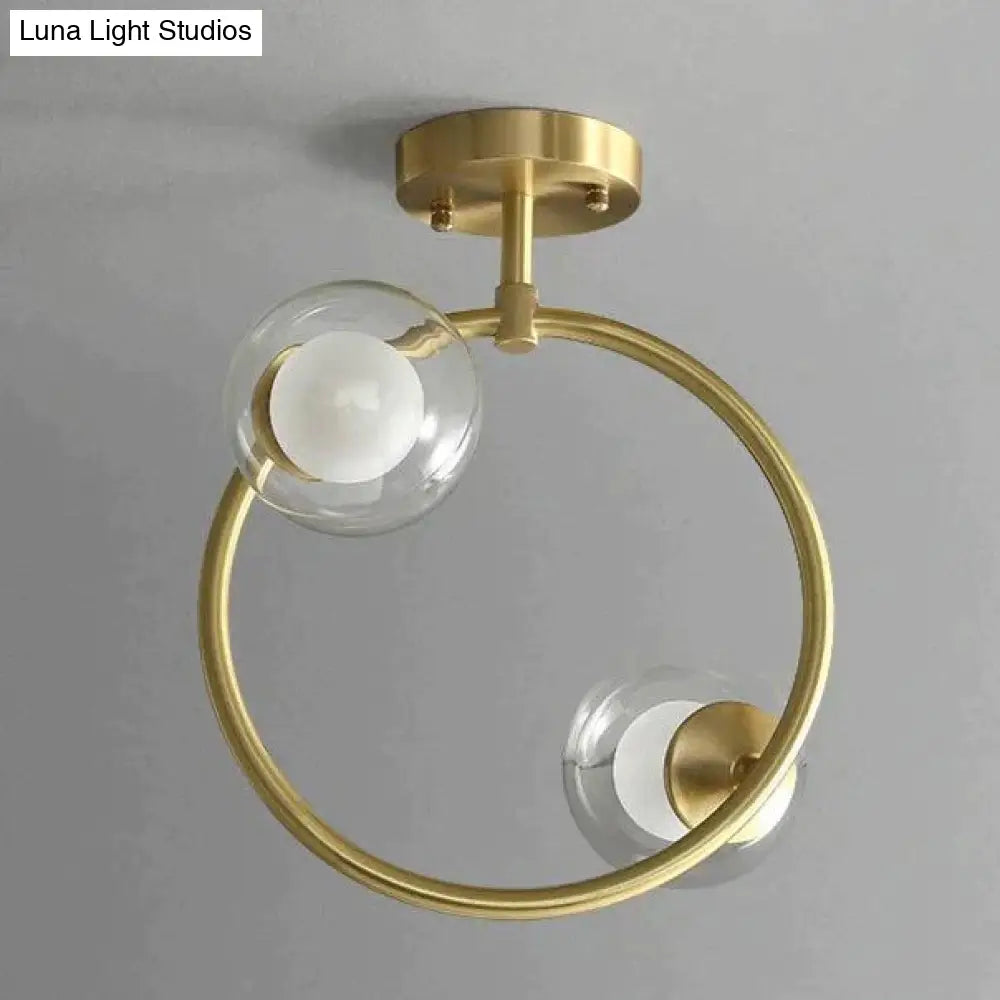Nordic Corridor Balcony Copper Ceiling Lamp