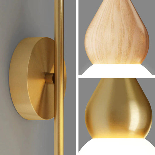 Lampe de chevet Nordic Corridor Applique murale en cuivre