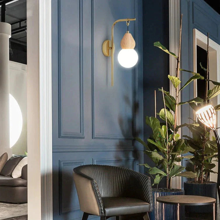 Lampe de chevet Nordic Corridor Applique murale en cuivre
