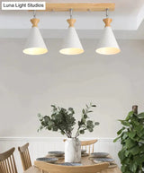 Nordic Creative Restaurant Three-Head Strip Ceiling Lamp White / Without Bulb