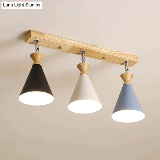 Nordic Creative Restaurant Three-Head Strip Ceiling Lamp