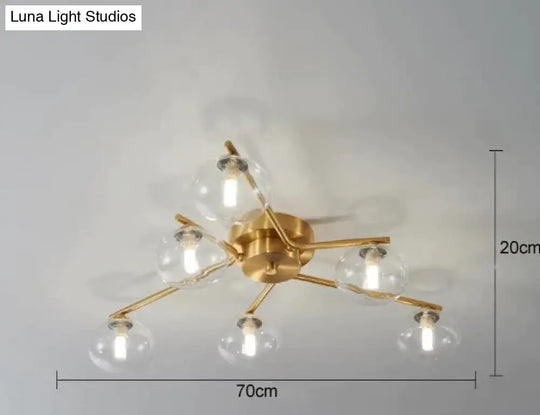 Nordic Creative Rotate Bedroom Room Lamp Copper Ceiling