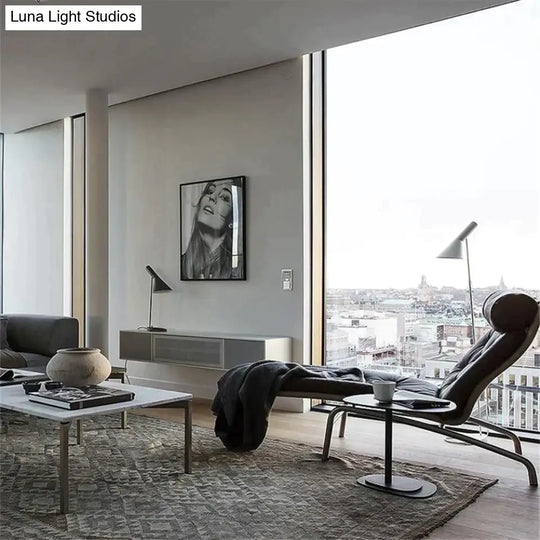 Nordic Design Aj Floor Lamp Black Metal Standing Light Living Room Bedroom Bedside Led Decorate