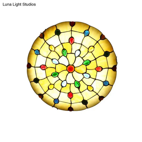 Nordic Europe Colorful Glass Ceiling Lamp Led With 2 Lights Modern Vintage Art Deco For Living Room