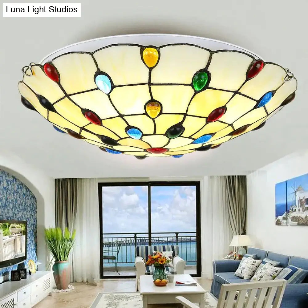 Nordic Europe Colorful Glass Ceiling Lamp Led With 2 Lights Modern Vintage Art Deco For Living Room