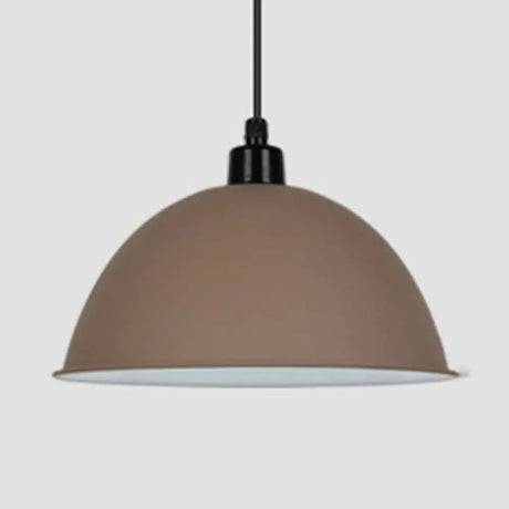 Nordic Gallery Café Aluminum Pendant Lamp: Stylish Bowl Hanging Light Coffee / 14’