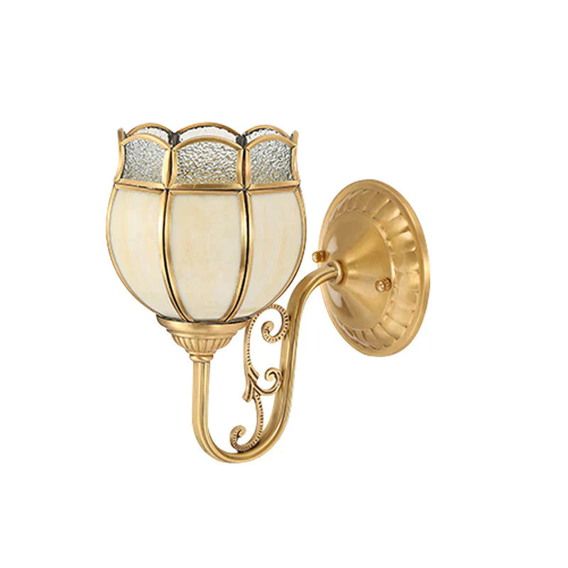 Nordic Glass Wall Lamp Living Room Background Copper Corridor Study Balcony Warm Light Lamps