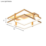 Nordic Gold Led Bedroom Ceiling Lamp Aluminum Frame Flush Mount Light Fixture In Warm/White