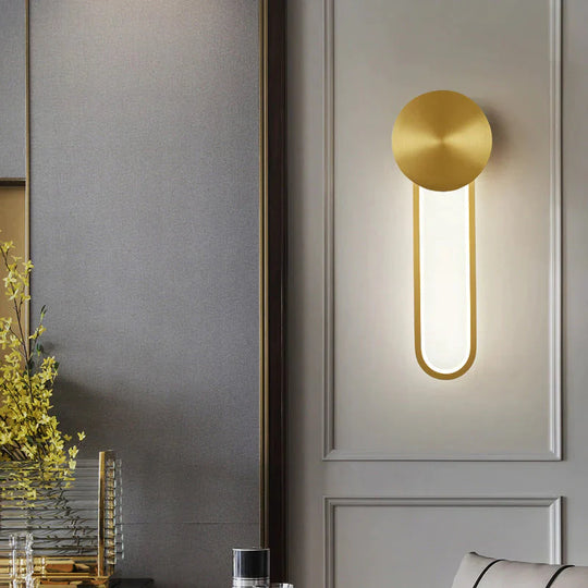 Applique de chambre à coucher en cuivre pur or nordique