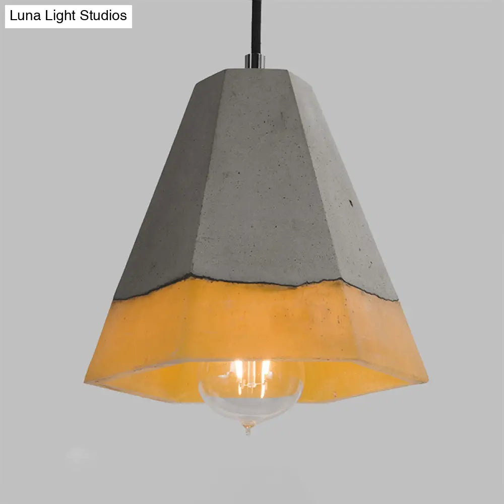 1-Head Nordic Grey Dome/Cone/Barn Ceiling Pendant - Kitchen Bar Hanging Light