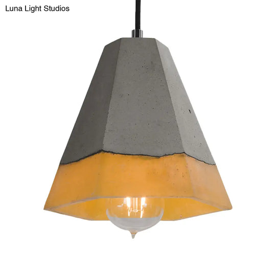 1-Head Nordic Grey Dome/Cone/Barn Ceiling Pendant - Kitchen Bar Hanging Light / E