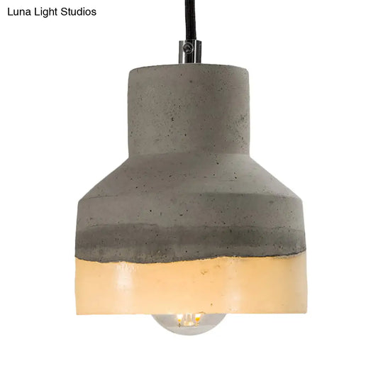 1-Head Nordic Grey Dome/Cone/Barn Ceiling Pendant - Kitchen Bar Hanging Light / B