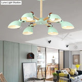 Nordic Half-Bottle Pendant Chandelier With Metal Shade - Stylish Lighting For Living Room