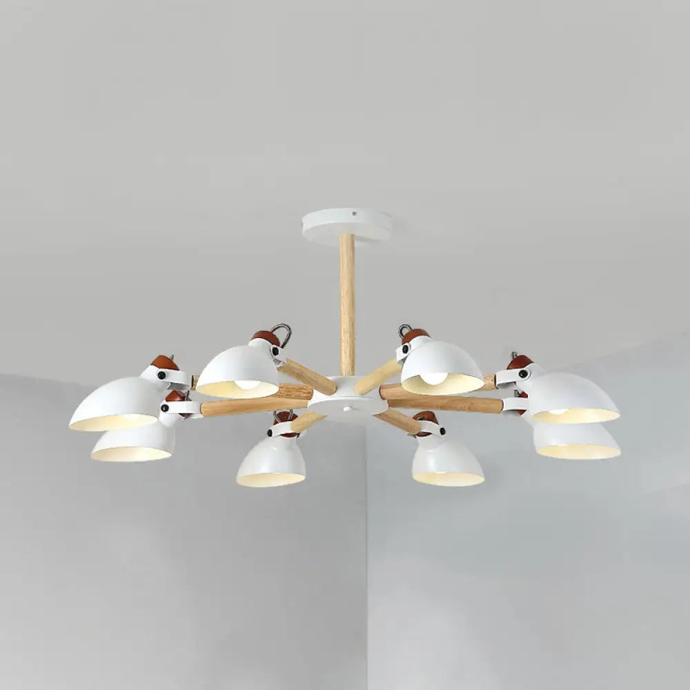 Nordic Half-Bottle Pendant Chandelier With Metal Shade - Stylish Lighting For Living Room 8 / White