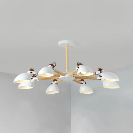 Nordic Half-Bottle Pendant Chandelier With Metal Shade - Stylish Lighting For Living Room 8 / White