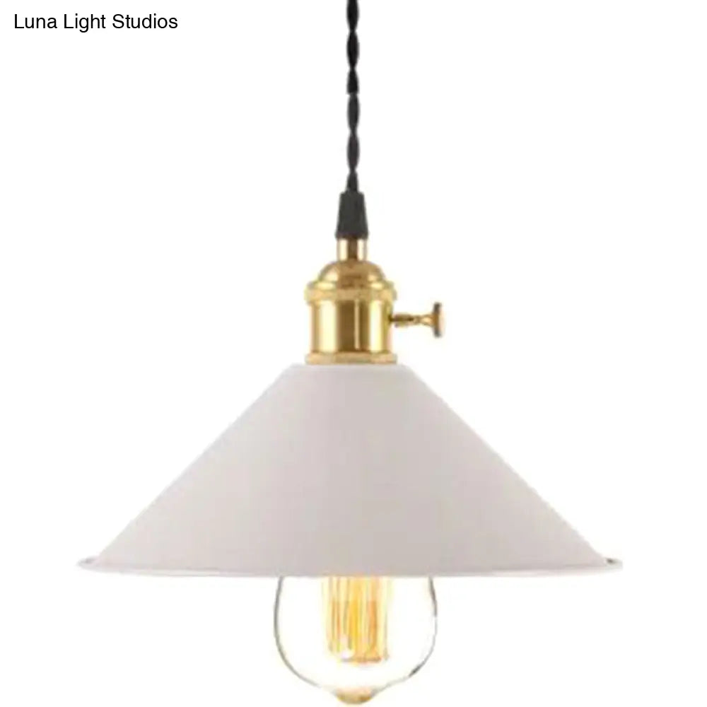 Nordic Industrial Macaron Pendant Light - Colorful Metal 1-Light Lighting White / 8.5