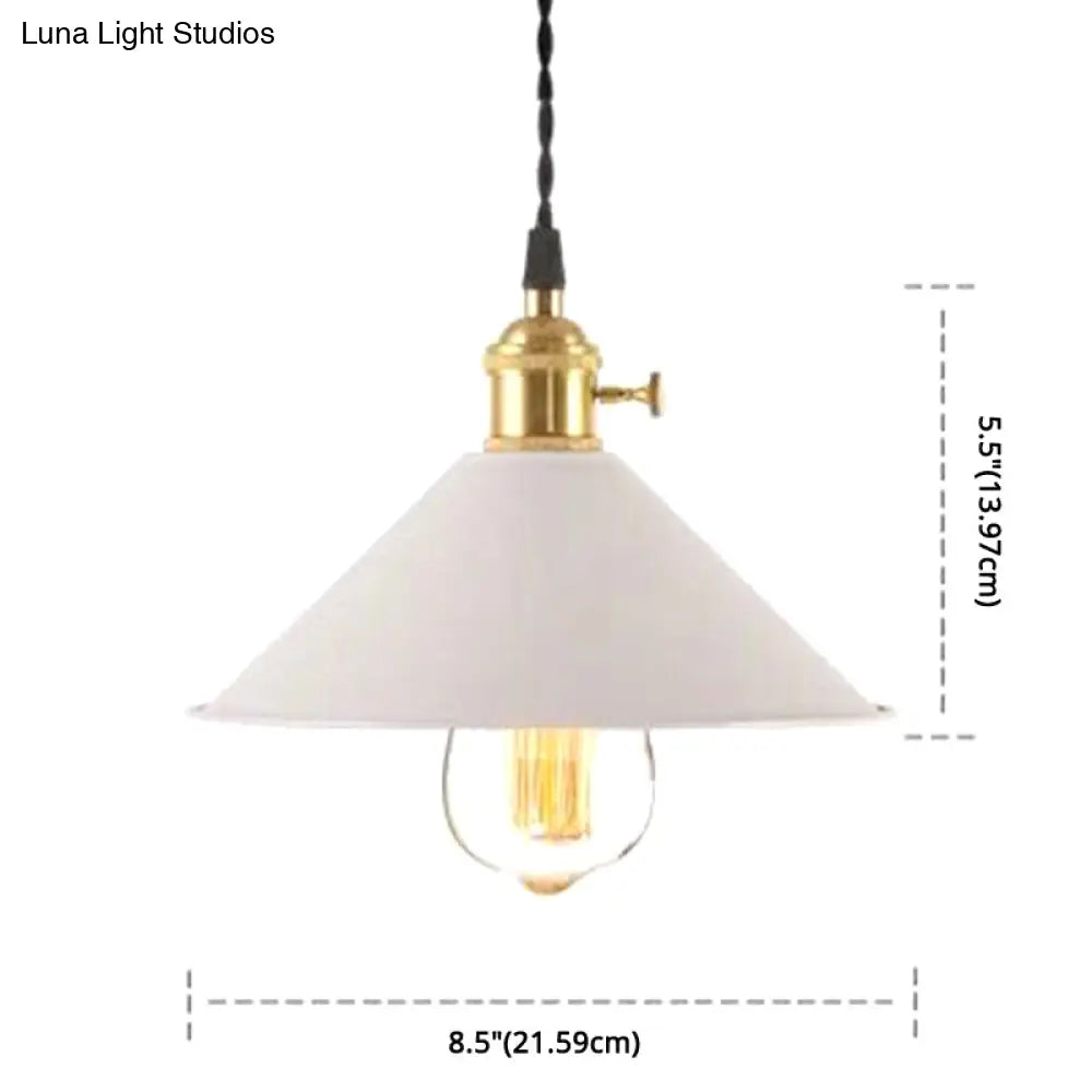Nordic Industrial Macaron Pendant Light - Colorful Metal 1-Light Lighting