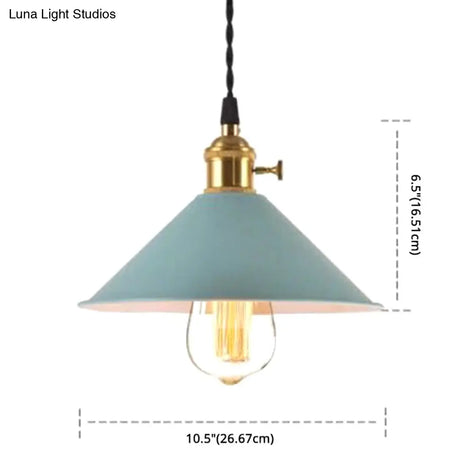 Nordic Industrial Macarons Pendant Light - Metal Colorful 1-Light Lighting