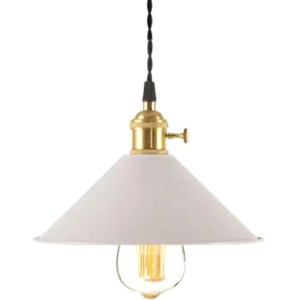Nordic Industrial Macarons Pendant Light - Metal Colorful 1-Light Lighting White / 8.5’