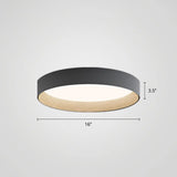 Nordic Led Ceiling Flush Mount Lamp With Acrylic Diffuser For Kitchen Grey / 16’ Third Gear