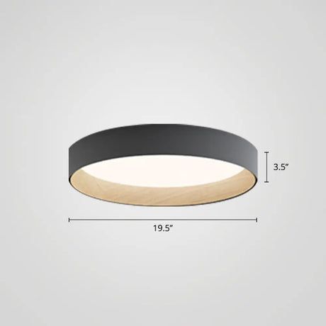 Nordic Led Ceiling Flush Mount Lamp With Acrylic Diffuser For Kitchen Grey / 19.5’ Remote Control