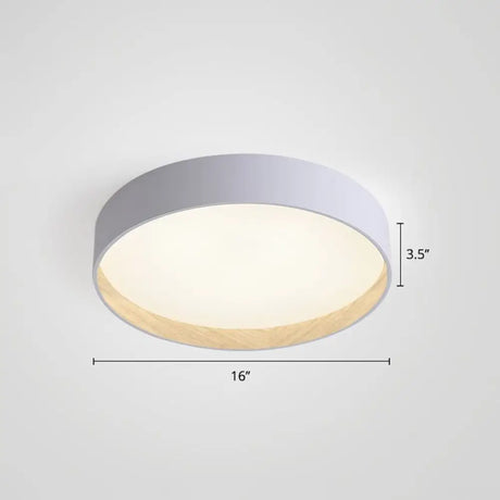 Nordic Led Ceiling Flush Mount Lamp With Acrylic Diffuser For Kitchen White / 16’