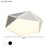 Nordic Led Ceiling Lamp - Pentagon Flush Mount Light With Acrylic Panel