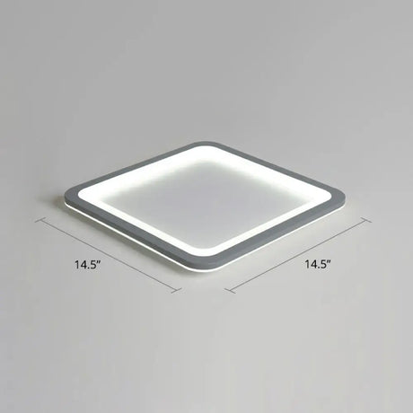 Nordic Led Ceiling Light: Dark Grey Ultra-Thin Flush Mount With Acrylic Shade Gray / 14.5 White
