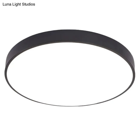 Nordic Led Ceiling Light With Acrylic Diffuser For Hallways - Sleek Metal Flush Mount