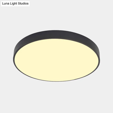Nordic Led Ceiling Light With Acrylic Diffuser For Hallways - Sleek Metal Flush Mount