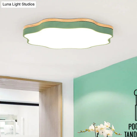Nordic Led Flower Ceiling Light For Baby Bedroom