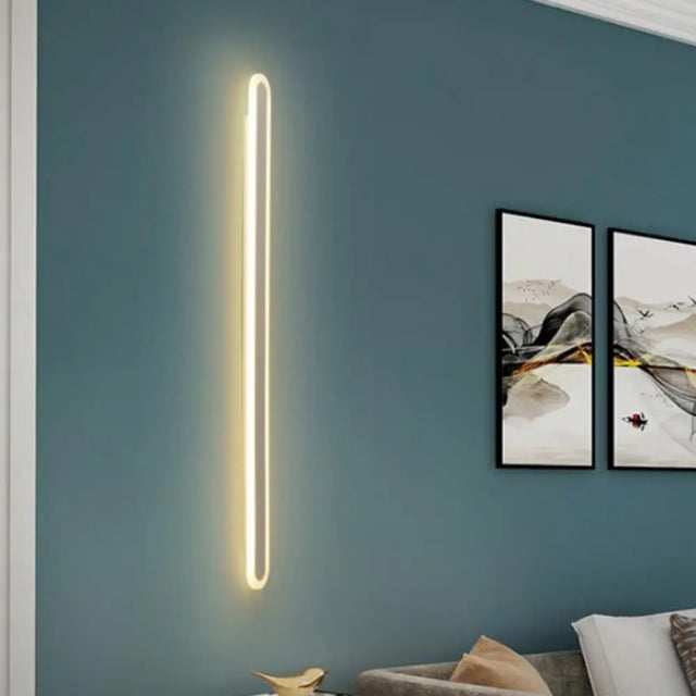 Nordic Led Flush Wall Sconce In Warm/White Light - Elongated Bar Design 16/23.5/31.5 W Acrylic