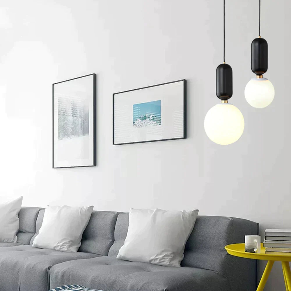 Nordic Led Pendant Lights Frosted Glass Industrial Handin Lamp Modern Bedroom Hanglamp Living Room
