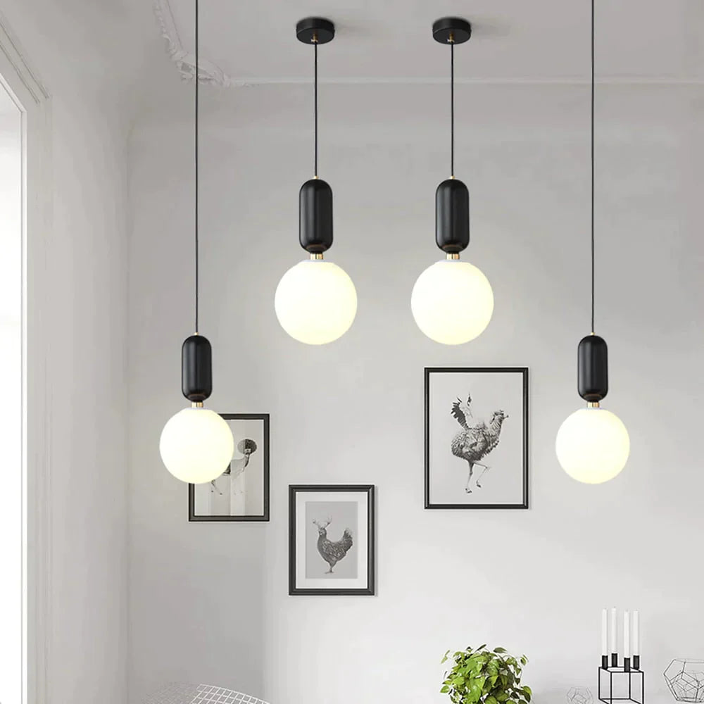 Nordic Led Pendant Lights Frosted Glass Industrial Handin Lamp Modern Bedroom Hanglamp Living Room