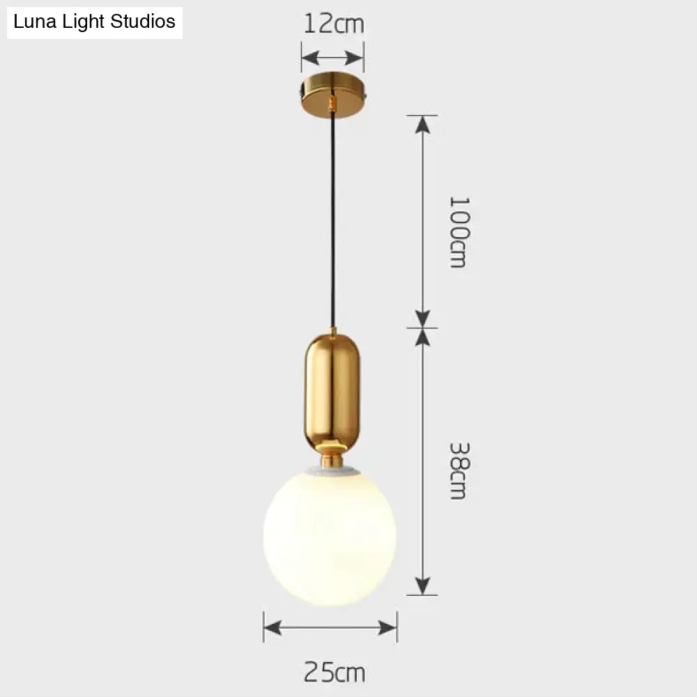 Nordic Led Pendant Lights Frosted Glass Industrial Handin Lamp Modern Bedroom Hanglamp Living Room
