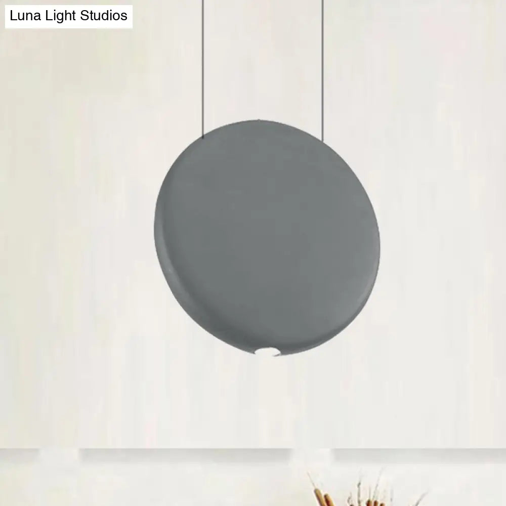 Nordic Led Resin Hanging Lamp Black/Grey/Green Round Suspension Pendant Warm/White Light 6’/8.5/12’W